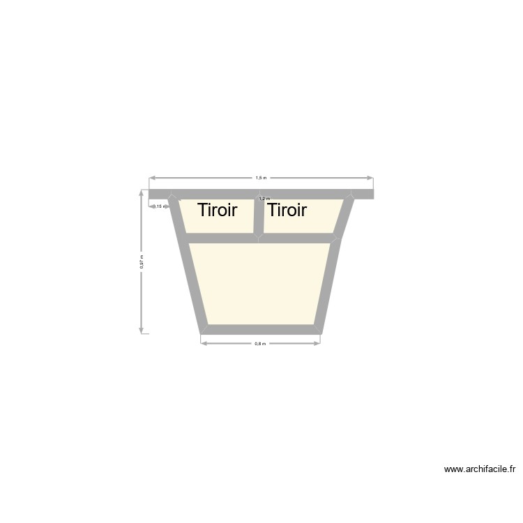 Table triangulaire. Plan de 0 pièce et 0 m2