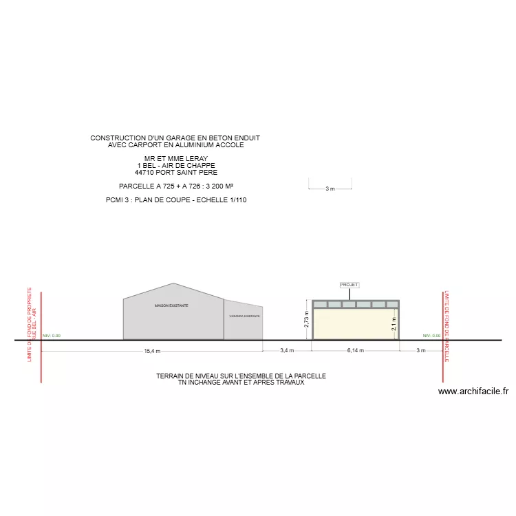 PCMI 3 LERAY PORT ST PERE. Plan de 