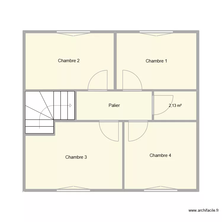 &eacute;tage LEPRETRE. Plan de 7  et 44 m²