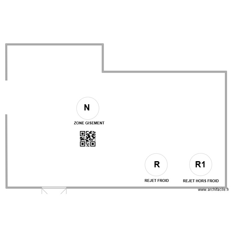 Zone QRCODE 2E. Plan de 0 pièce et 0 m2