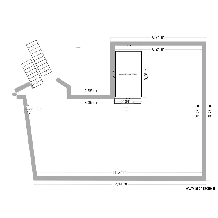 Étage 1 Co Working. Plan de 0 pièce et 0 m2