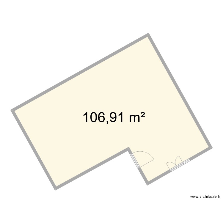 maison 1. Plan de 1 pièce et 107 m2