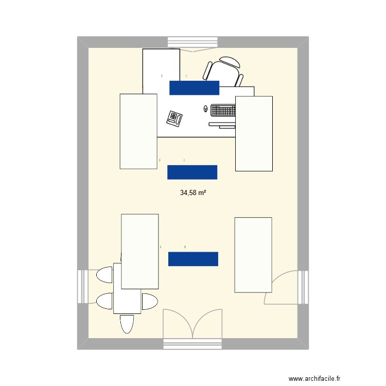CORMEILLES DGS V1. Plan de 1 pièce et 35 m2