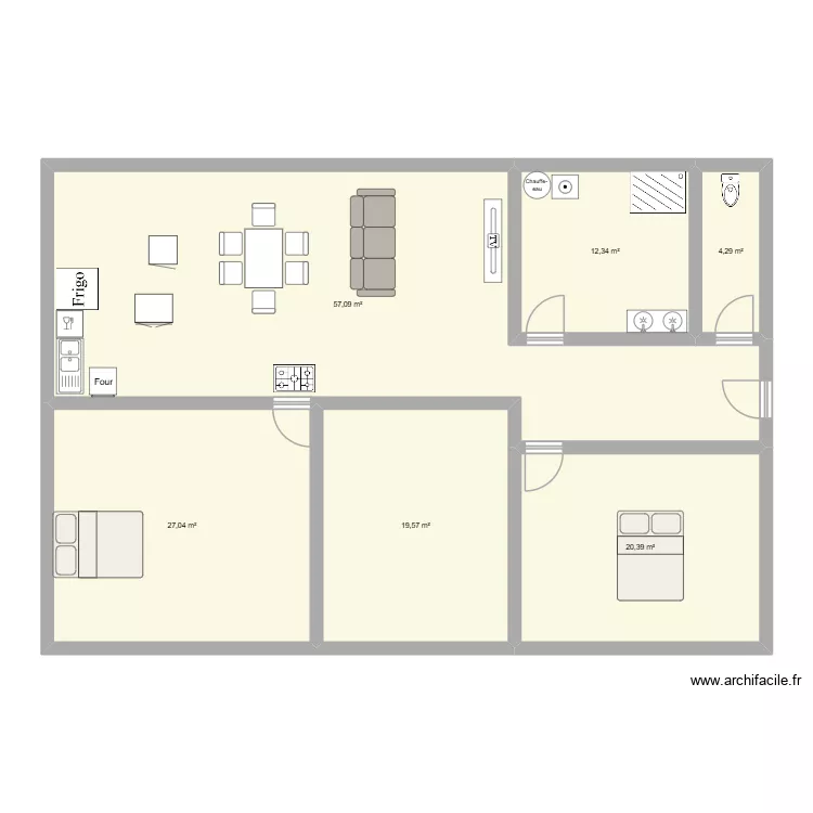 ETAGE NERIS. Plan de 6 et 141 m² ETAGE NERIS. Plan de 6 et 141 m²