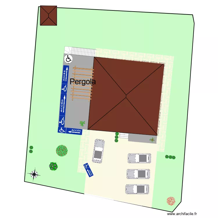 Plan de masse avec piscine. Plan de 