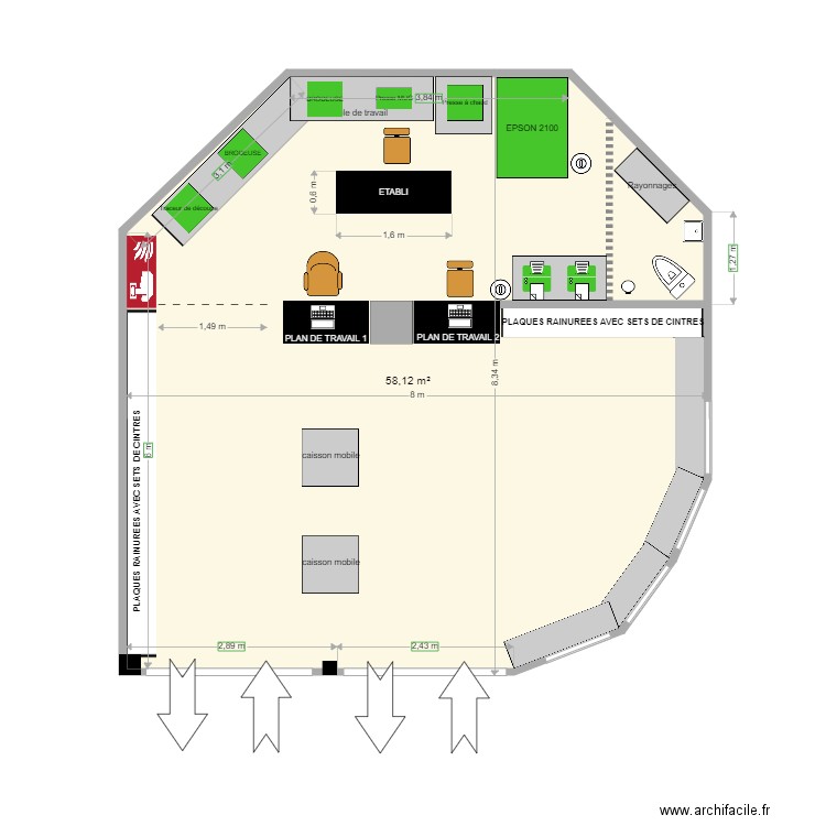 frouard4-1. Plan de 1 pièce et 58 m2