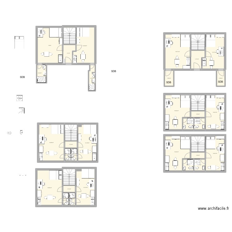 Alfon_2. Plan de 36 pièces et 268 m2