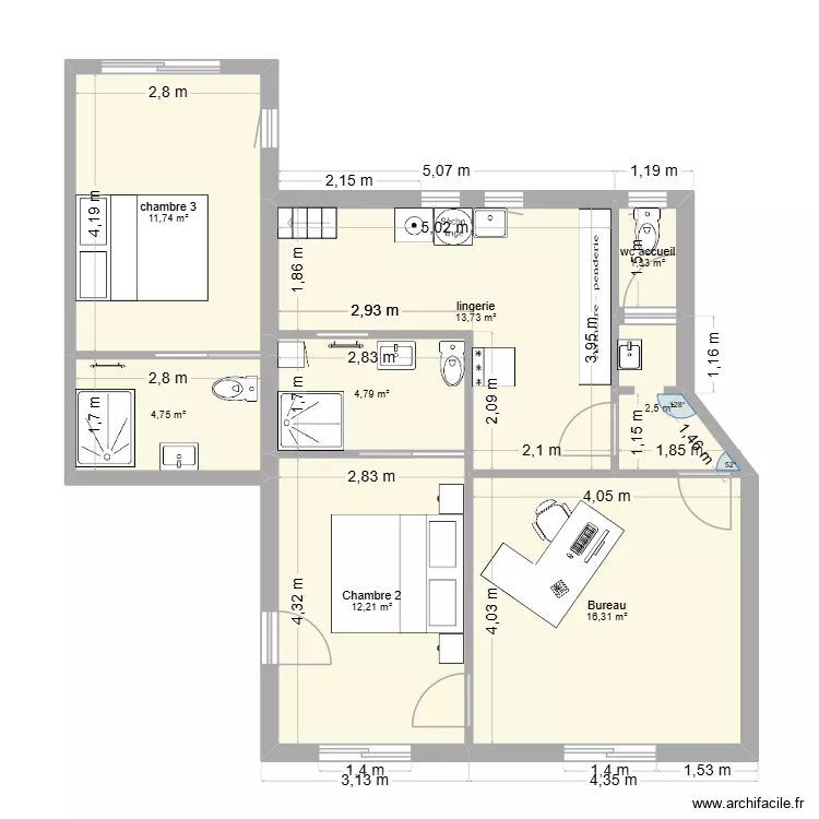draguignan2 bis. Plan de 8 pièces et 67 m² draguignan2 bis. Plan de 8 pièces et 67 m²