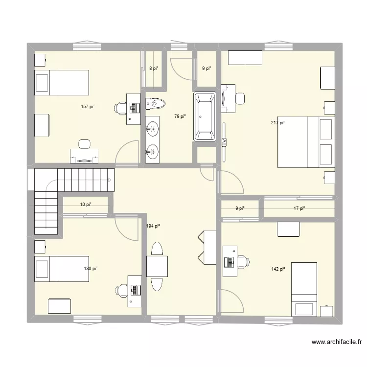 FG-48B2. Plan de 11  et 90 m²
