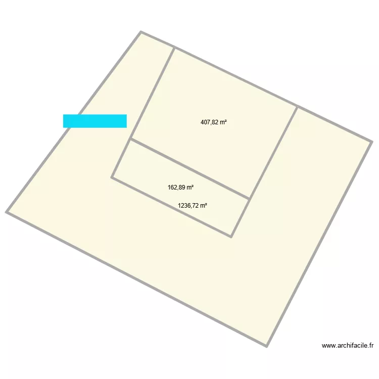 XCBF. Plan de 3  et 1807 m²
