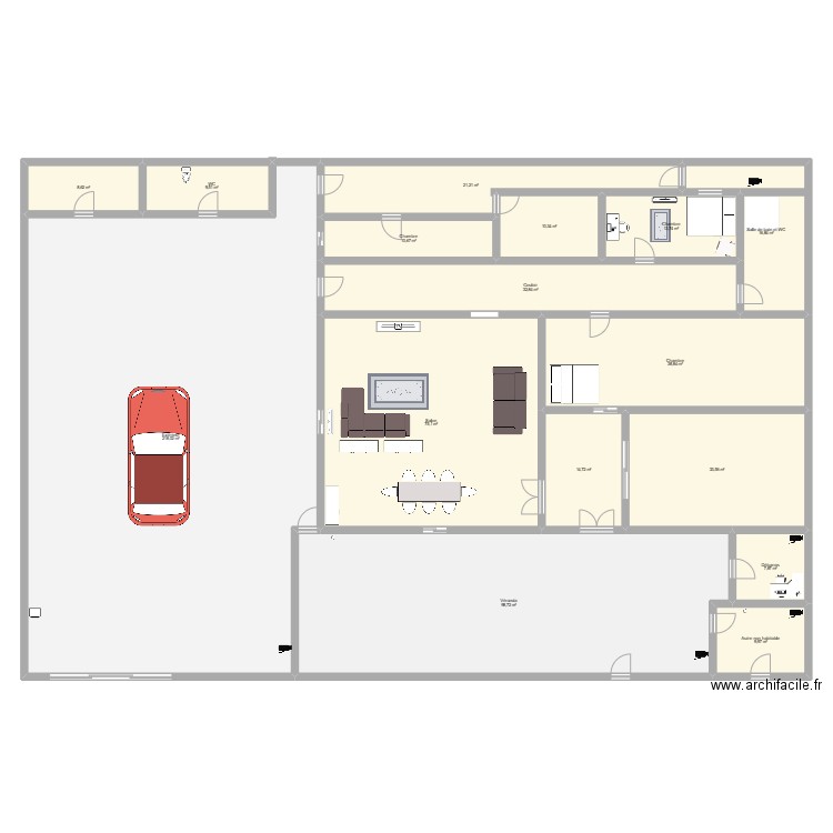 KILAMBA KIAXI. Plan de 16 pièces et 621 m2