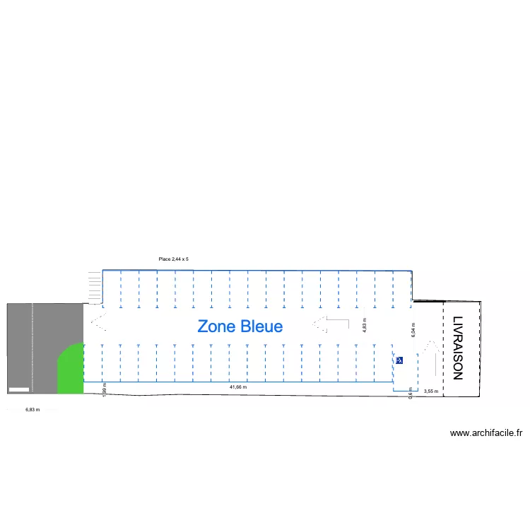 parking clottins. Plan de 