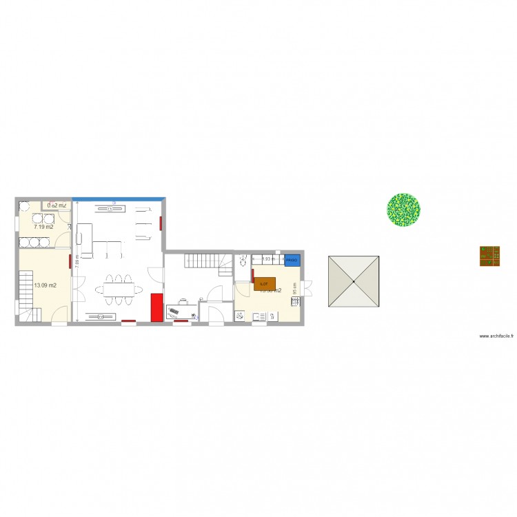 RDC GARE. Plan de 0 pièce et 0 m2