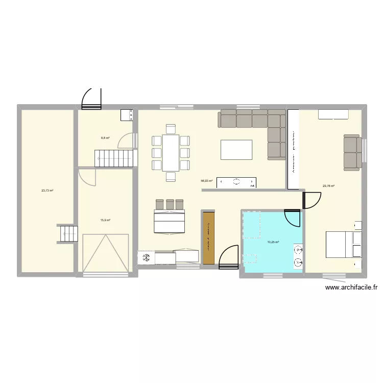 Pierreviller. Plan de 6 et 145 m² Pierreviller. Plan de 6 et 145 m²