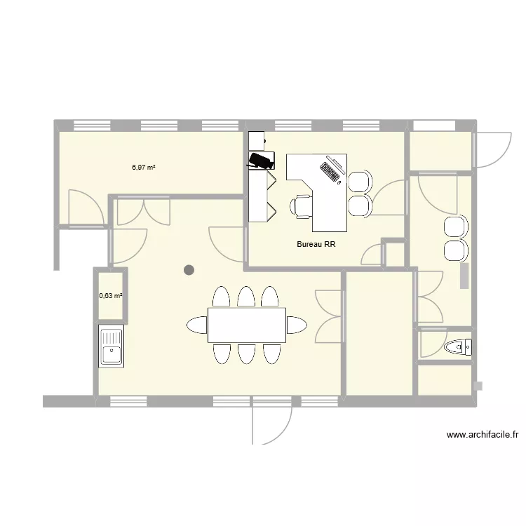 Cormeilles. Plan de 9  et 51 m²