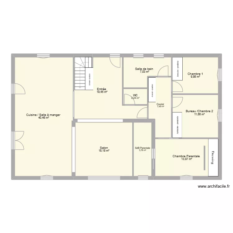 Maison V1. Plan de 10 et 136 m² Maison V1. Plan de 10 et 136 m²