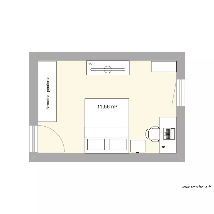 chambre. Plan de 