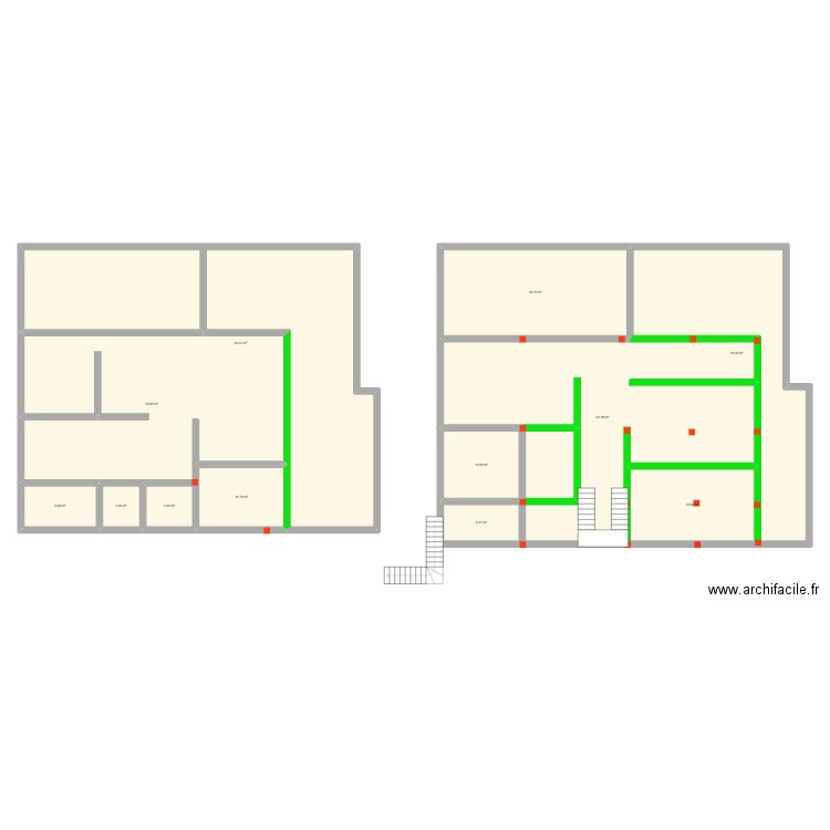 Draft Plan Maison. Plan de 12 pièces et 416 m2