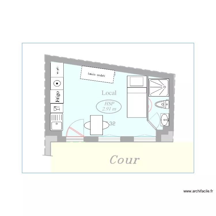 st ouen studio. Plan de st ouen studio. Plan de