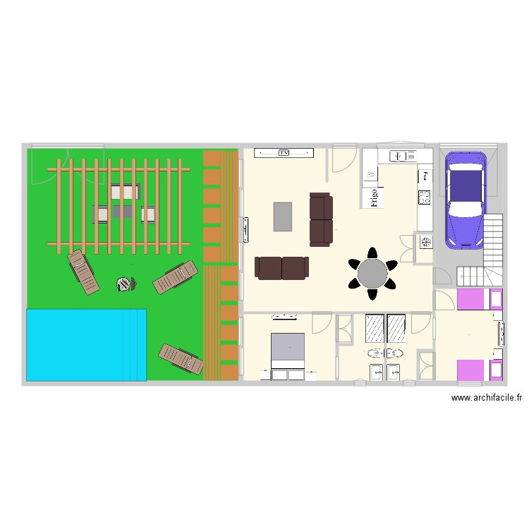 maison hammamet 3. Plan de 10 pièces et 187 m2