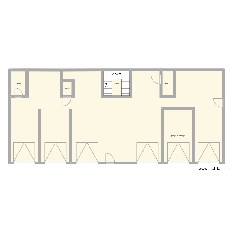 cada aprés. Plan de 6 pièces et 188 m2
