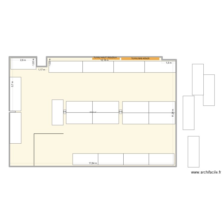 plan du garage 5-6-7 projet. Plan de 1 pièce et 202 m2