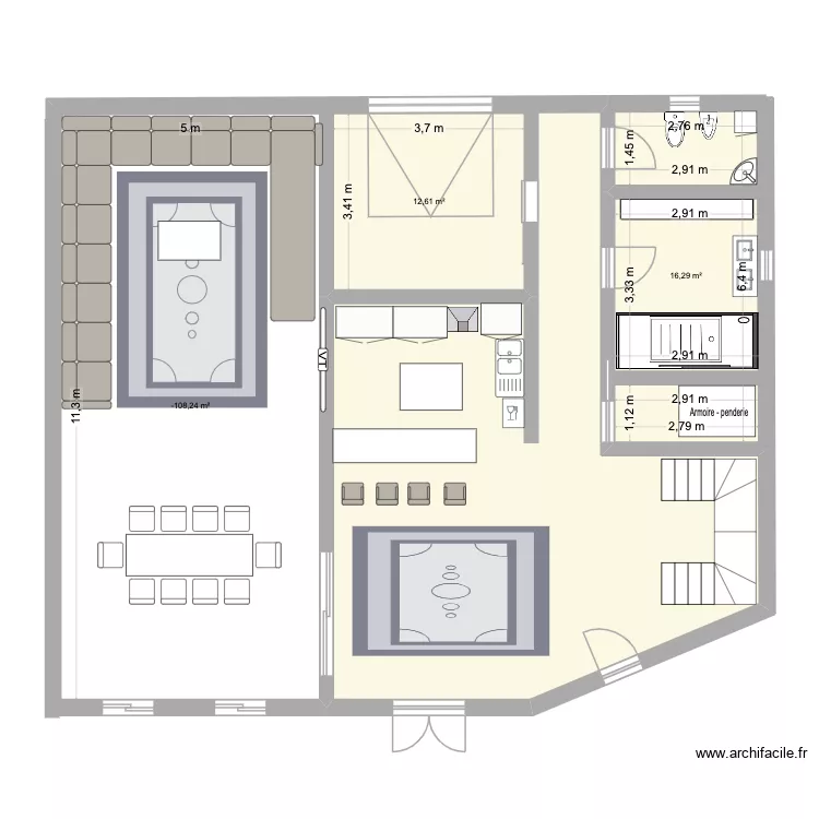 Hosni house autre. Plan de 3  et 85 m²