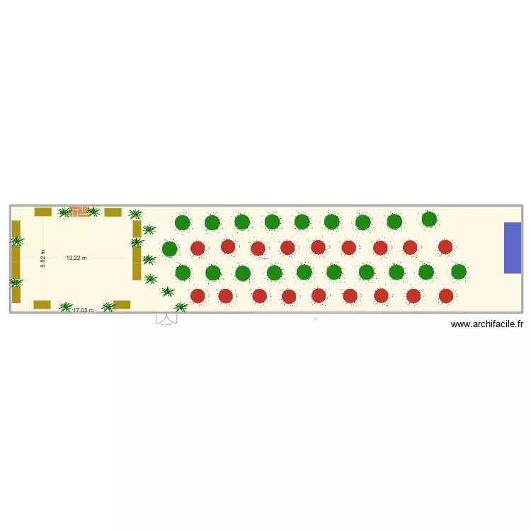 Grande salle Smith Haut Lafitte JOUR J KM + K. Plan de 