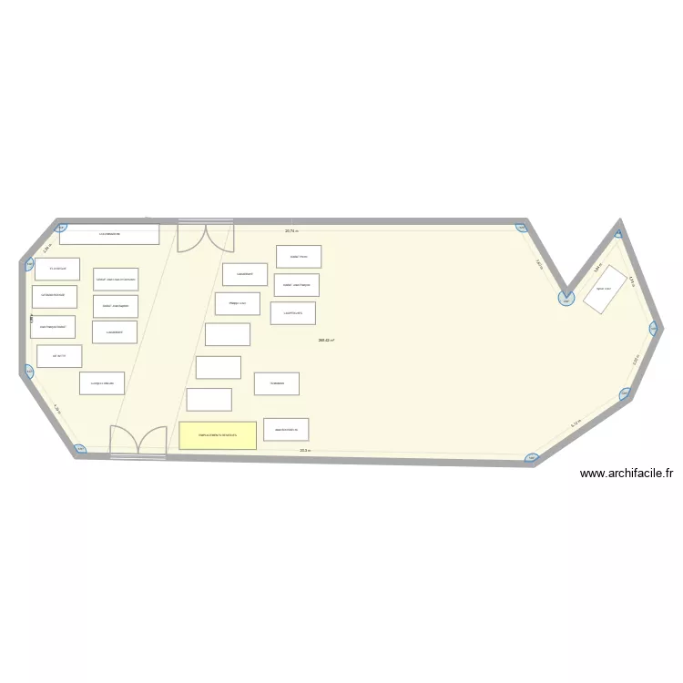 Cimeti&egrave;re de Marsas avec concessions. Plan de 1 Pièce et 265 m²