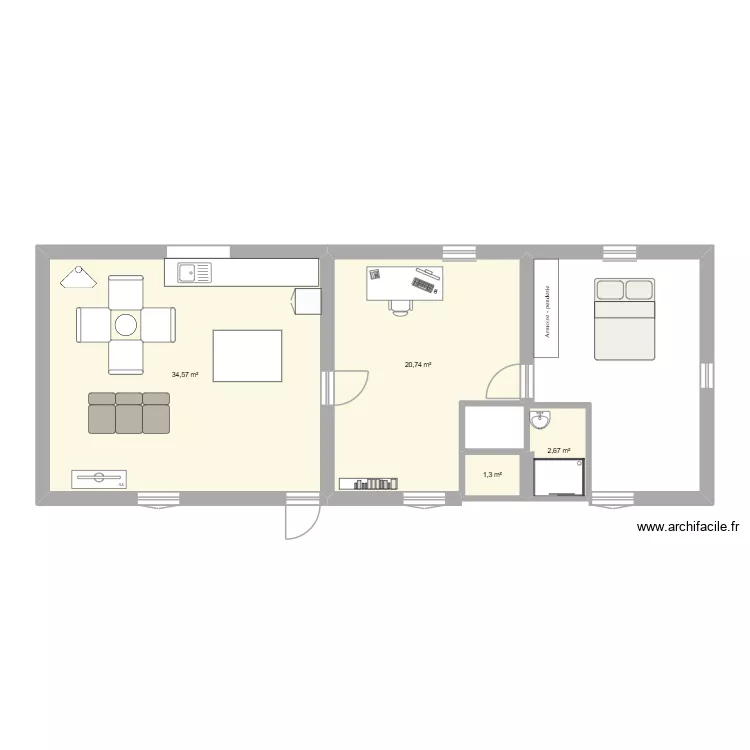 Porcherie. Plan de 4 et 59 m² Porcherie. Plan de 4 et 59 m²