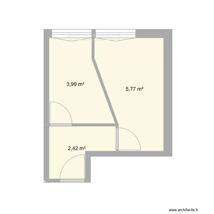 Chambre CH - Option 1. Plan de 3 et 12 m² Chambre CH - Option 1. Plan de 3 et 12 m²