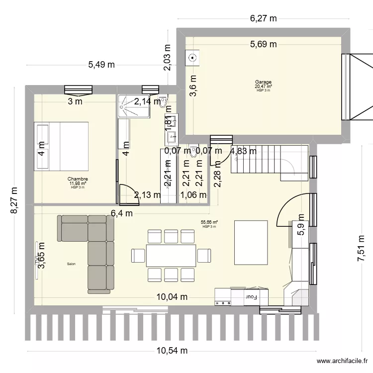 NDO. Plan de 10  et 218 m²