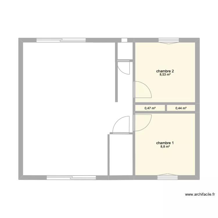 bourdaines. Plan de 4 et 18 m² bourdaines. Plan de 4 et 18 m²
