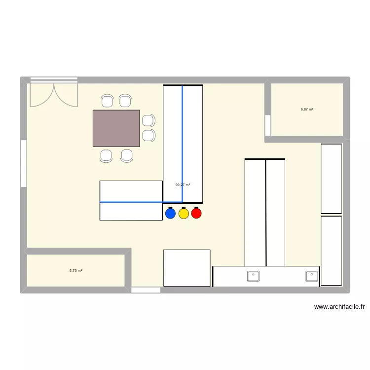 E034. Plan de 3  et 112 m²
