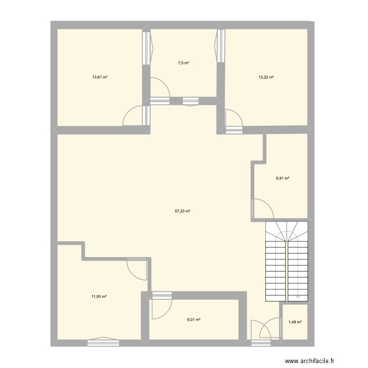 maisonCV1. Plan de 8 pièces et 118 m2