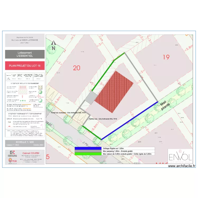 Implantation-Parcelle-PORTAIL. Plan de 