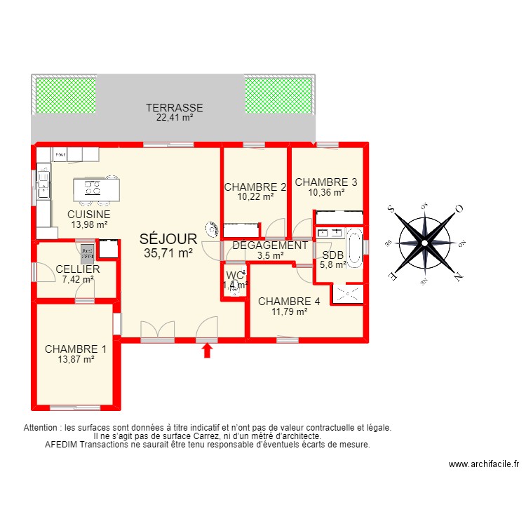 BI 16379 -. Plan de 16 pièces et 180 m2