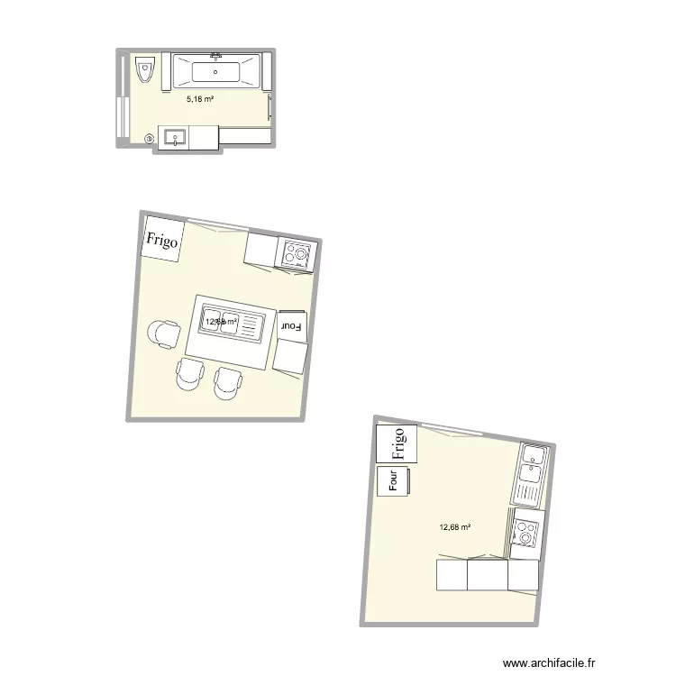 appt l'isle adam. Plan de 