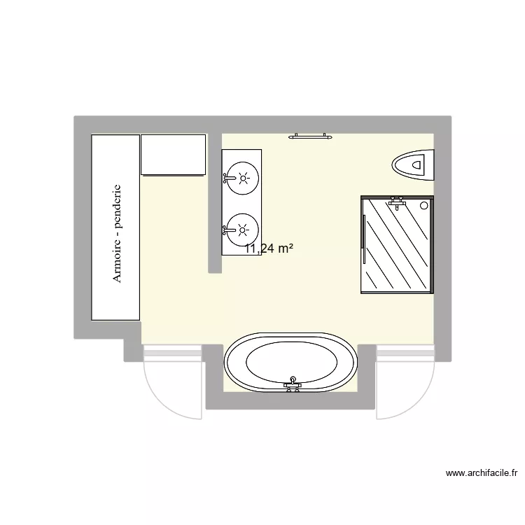 Plan de sol 12. Plan de 1  et 11 m²