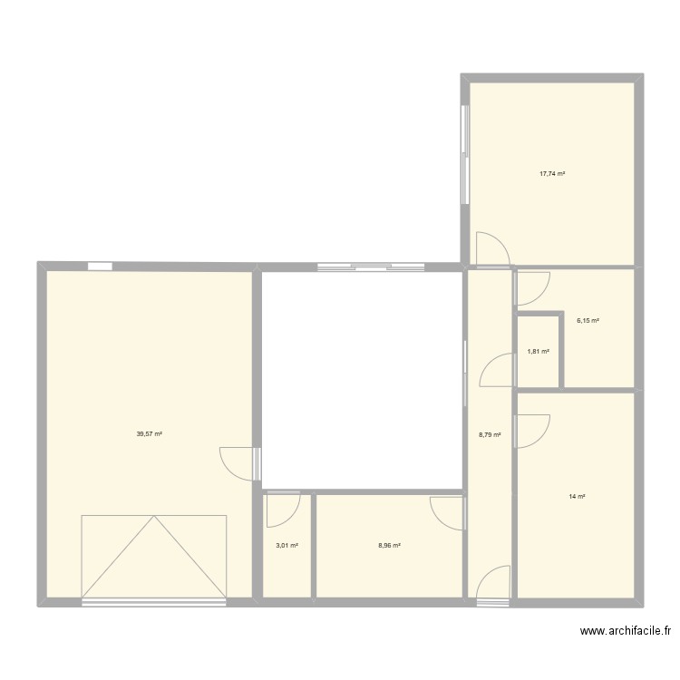 castelginest. Plan de 8 pièces et 100 m2