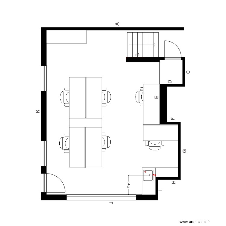 Grondin plomberie. Plan de 0 pièce et 0 m2