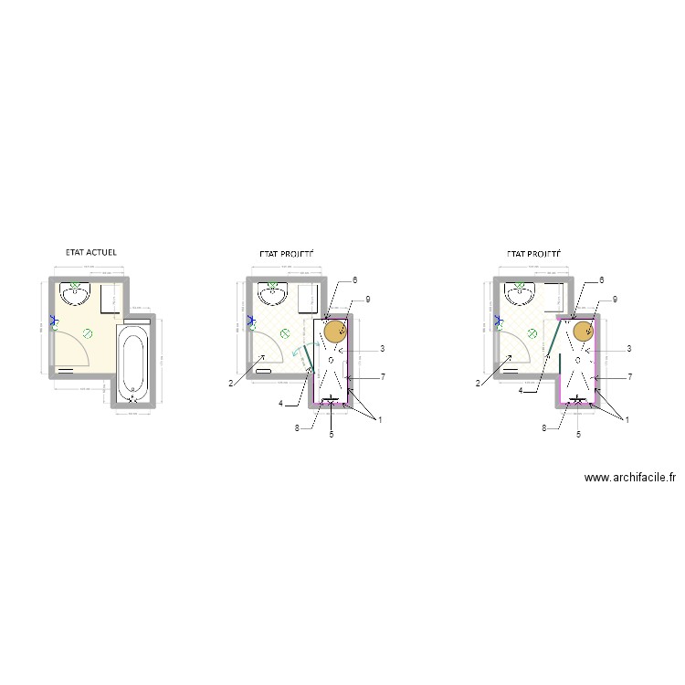 dossier LE MAT. Plan de 2 pièces et 7 m2