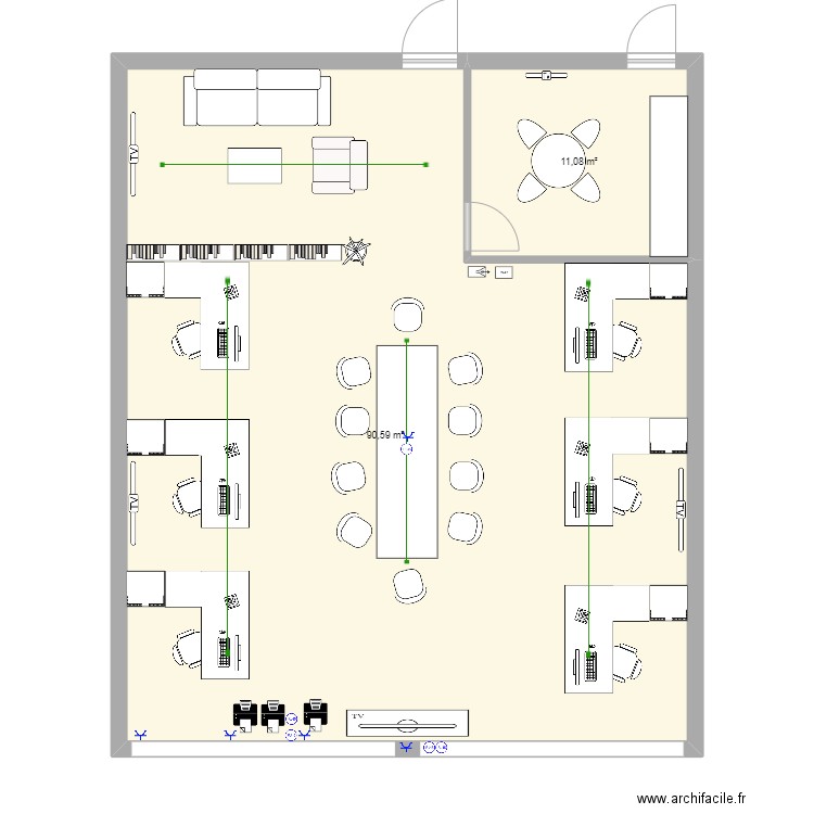 bureau TST V2. Plan de 0 pièce et 0 m2