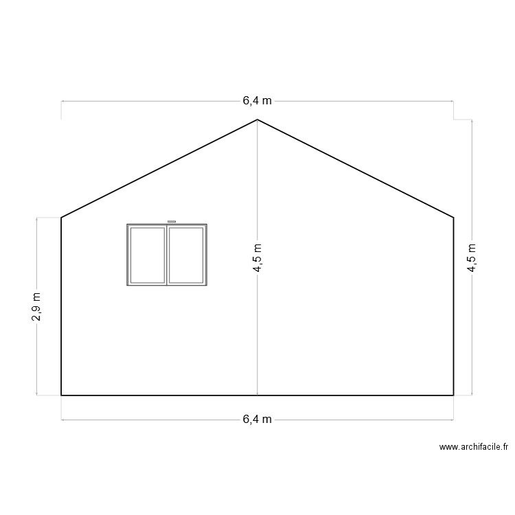 façade 1. Plan de 0 pièce et 0 m2
