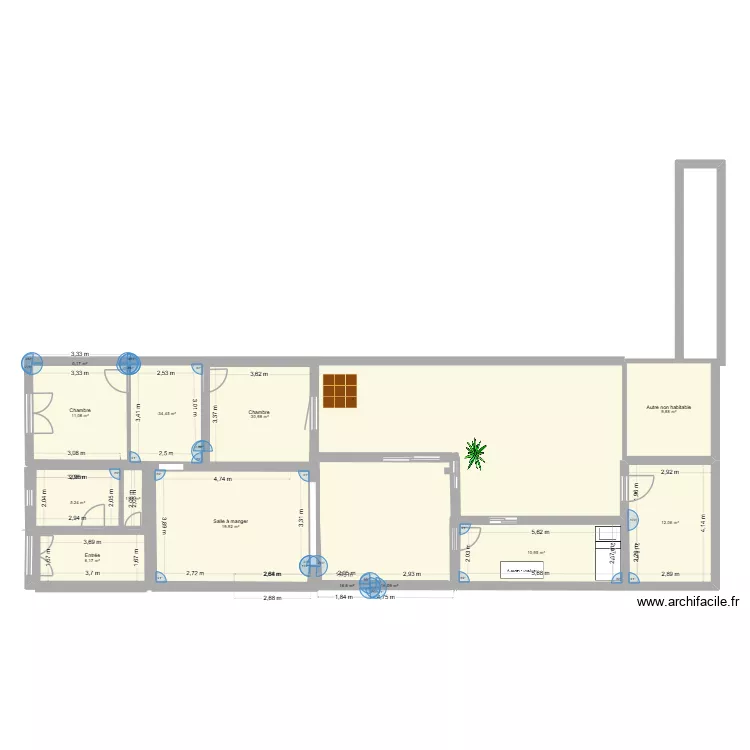 EXTENSION THARON. Plan de 13 et 100 m² EXTENSION THARON. Plan de 13 et 100 m²