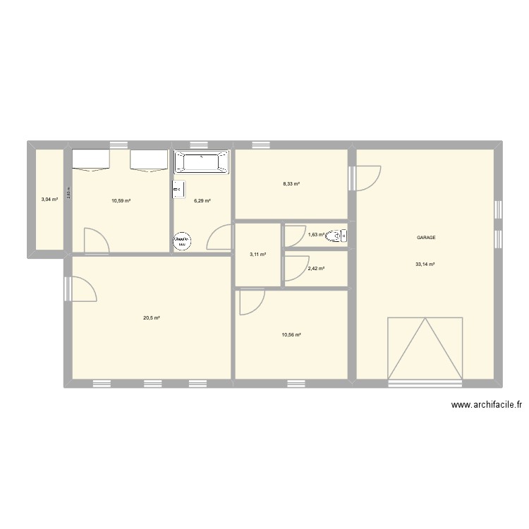 ALLAUCH ORIGINE. Plan de 10 pièces et 100 m2