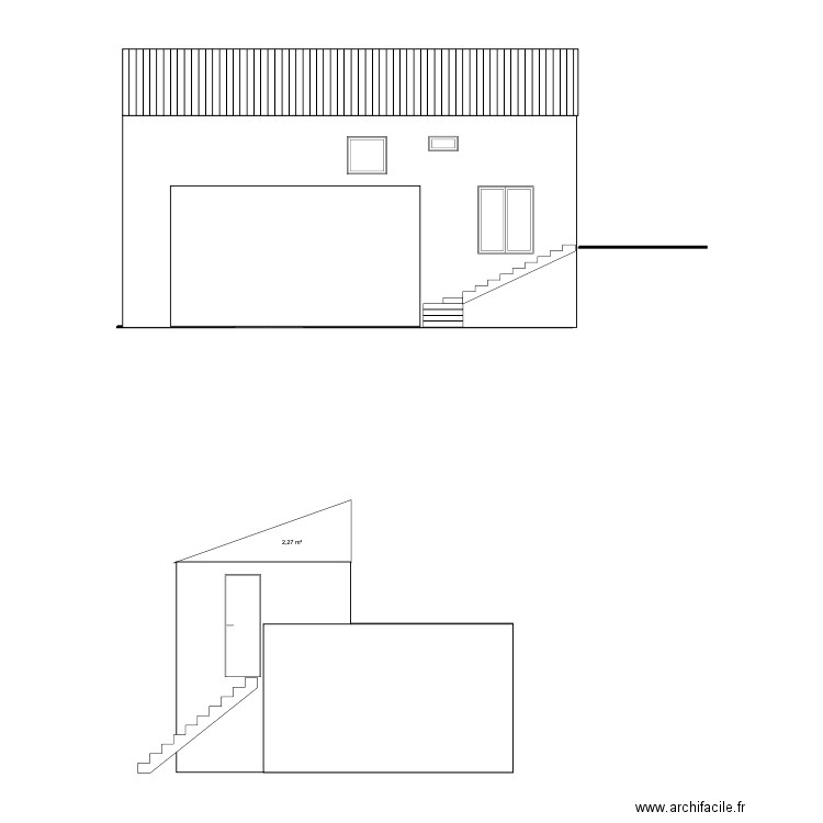 B1 Façade 2. Plan de 0 pièce et 0 m2