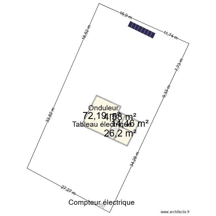 maison. Plan de 4 pièces et 117 m2