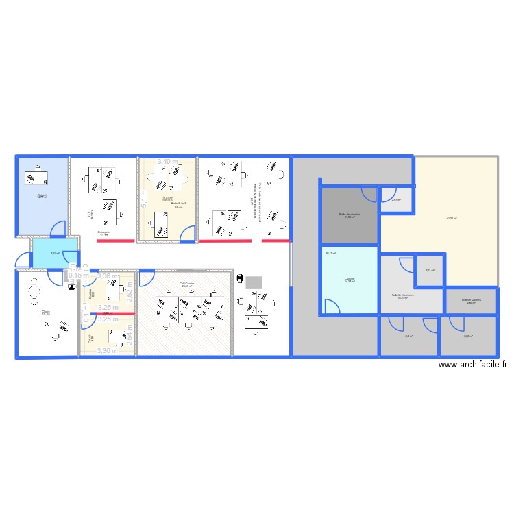 Service commercial 17 dec 25. Plan de 15 pièces et 228 m2