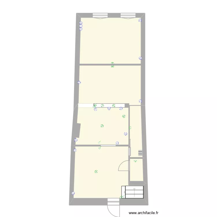 triplex 1er etage. Plan de 